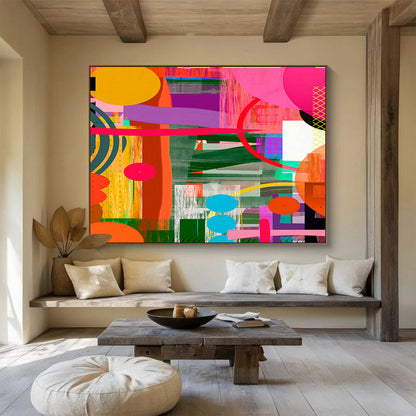 Colorful Geometric Abstract for Creative Playrooms DLZ2466
