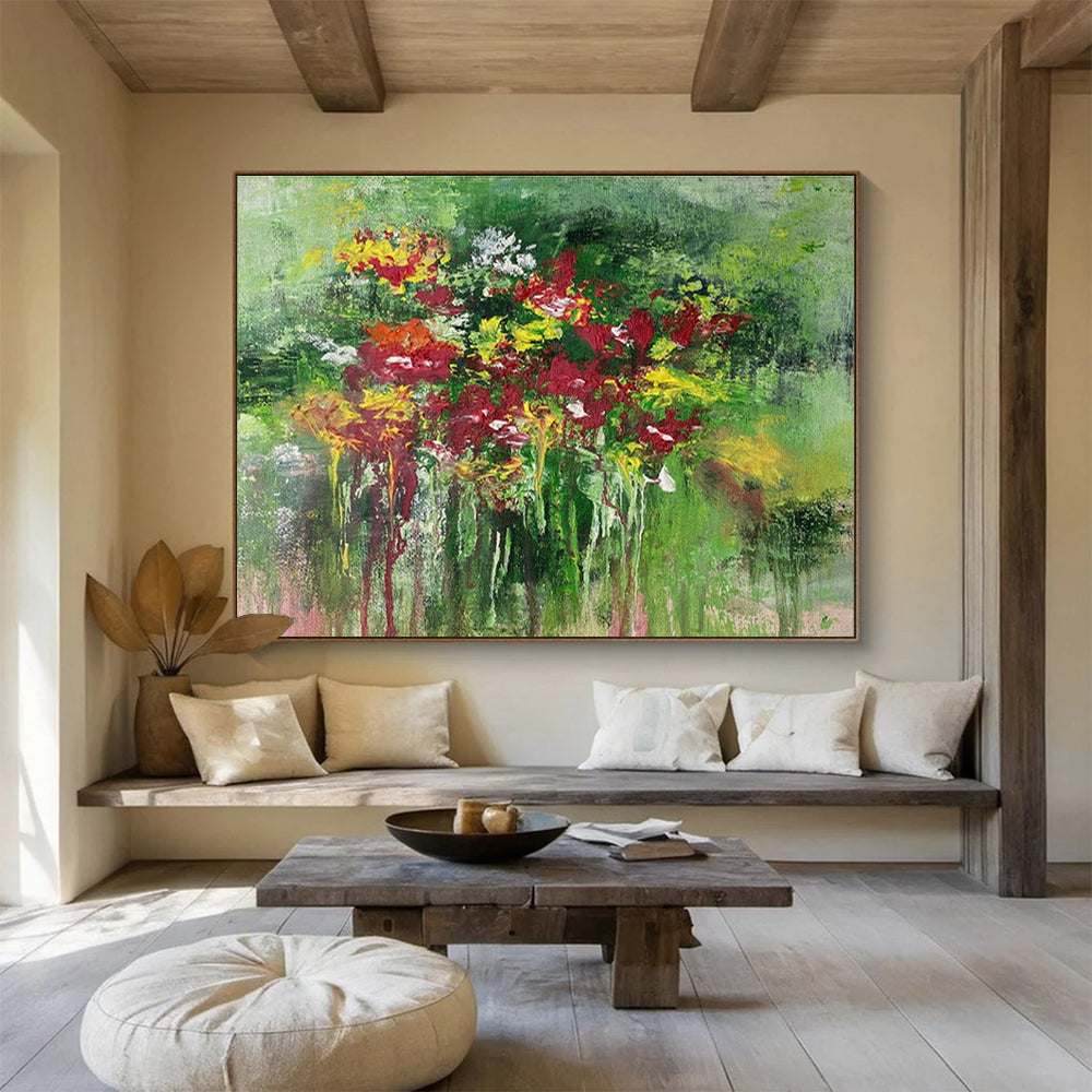Charming Floral Abstract Art for a Charming Garden - Themed Room DLZ2398