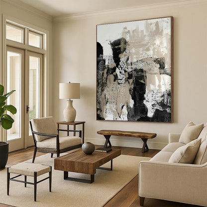 Abstract Ink - Texture Art for Asian - Inspired Spa & Art Gallery Corridor DLZ0973