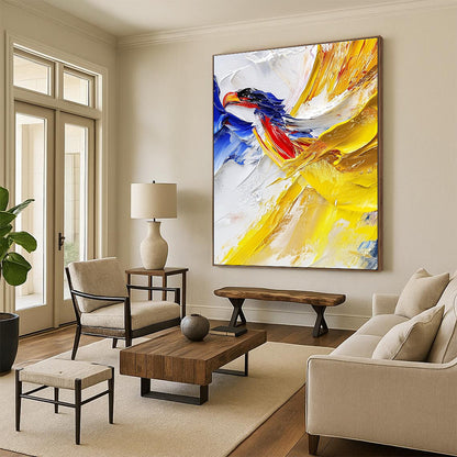 Colorful Abstract Bird for Vibrant Children’s Room & Art - Inspired Living Room STSC426