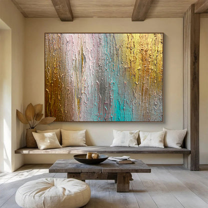 Colorful Textured Art for Creative Studio Collaboration Space Walls DLZ3300