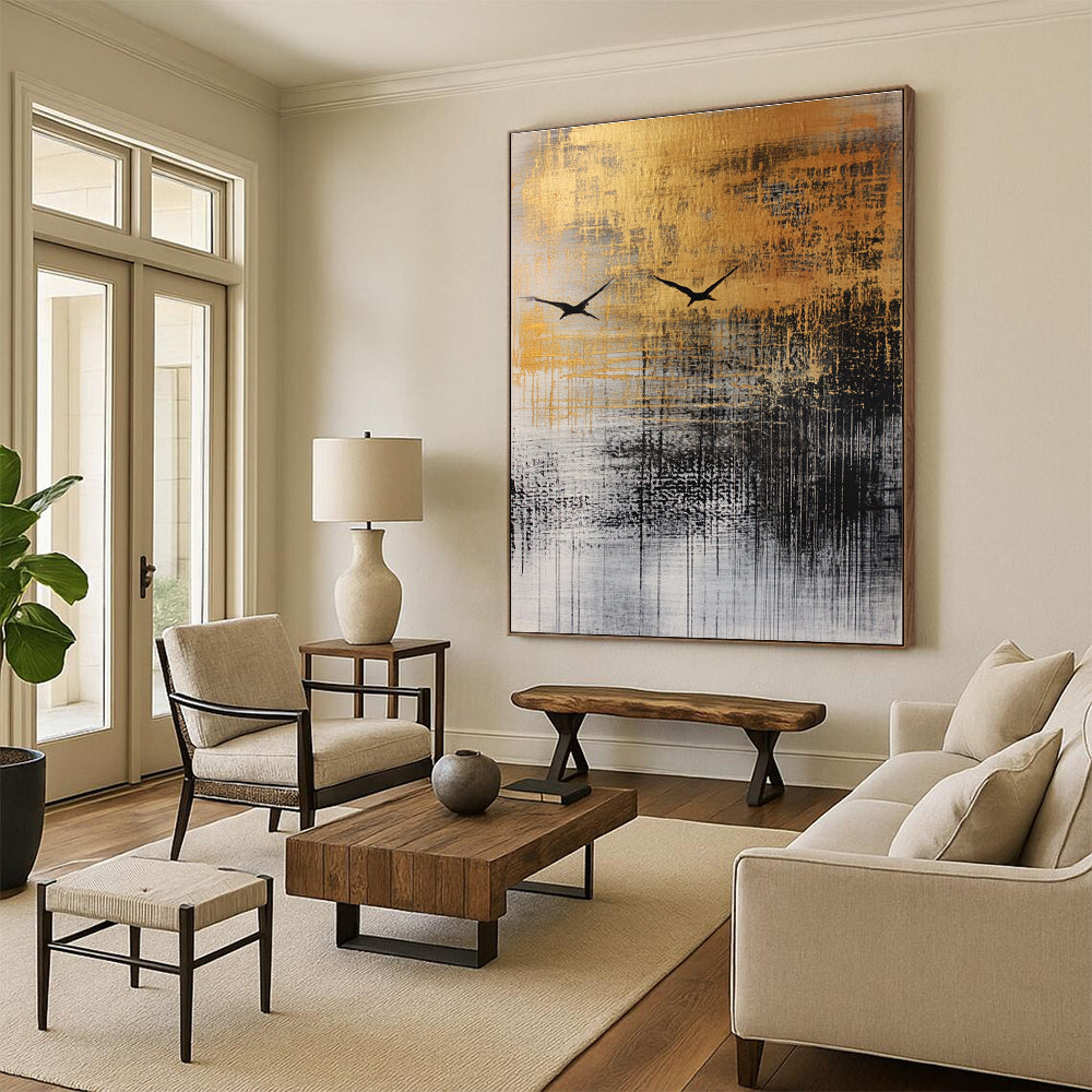 Golden Sky Birds Art for Rooftop Terrace & Luxury Villa STSC047
