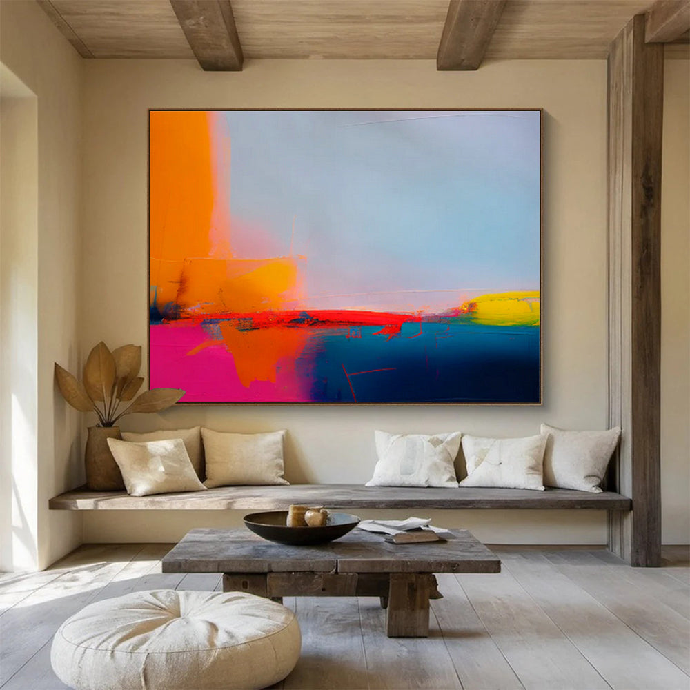 Color - Clash Abstract Landscape Art for Bold Home Office DLZ2867