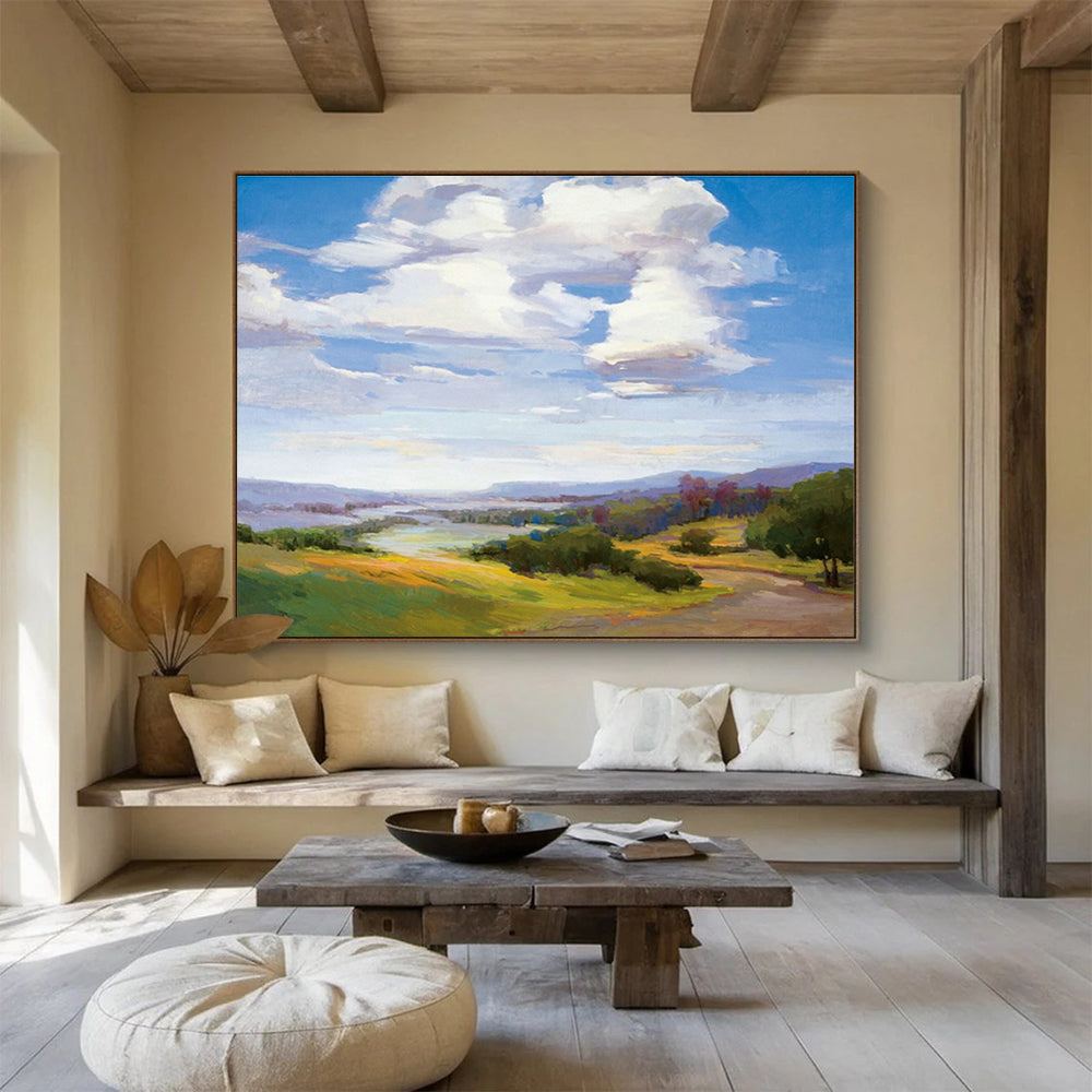 Pastoral Landscape Oil Painting for Cozy Country Kitchen DLZ2818