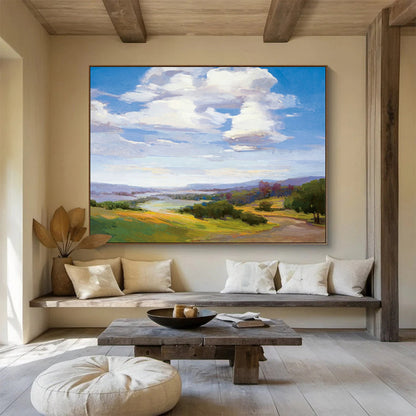 Pastoral Landscape Oil Painting for Cozy Country Kitchen DLZ2818