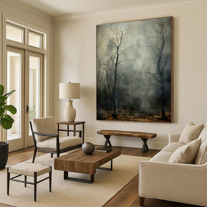 Misty Forest Painting for Bedroom & Study DLZ0382