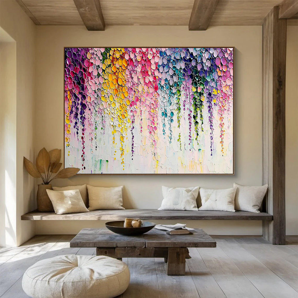 Color Dot Abstract Art for Creative Studio Breakout Zone Walls DLZ3289