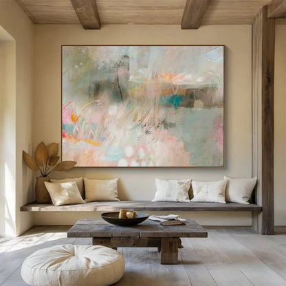 Light - Color Hazy Abstract Art for Spa Retreat Waiting Areas DLZ2587