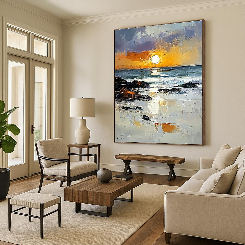 Sunset by the Sea for Romantic Hotel Room & Coastal Art Gallery STSC882