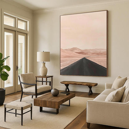 Pink Desert Road Art for Bohemian Home & Travel - Themed Gallery STSC1093