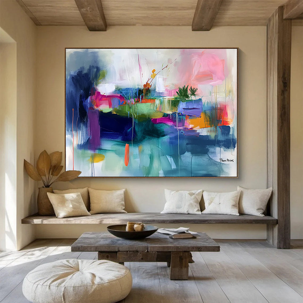 Colorful Abstract Garden Art for Bohemian Living Room & Garden - Themed Restaurant SC372