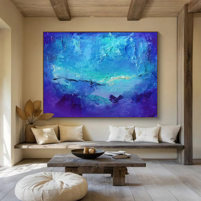 Blue - Purple Abstract Art for Relaxing Spa Waiting Lounges DLZ3104