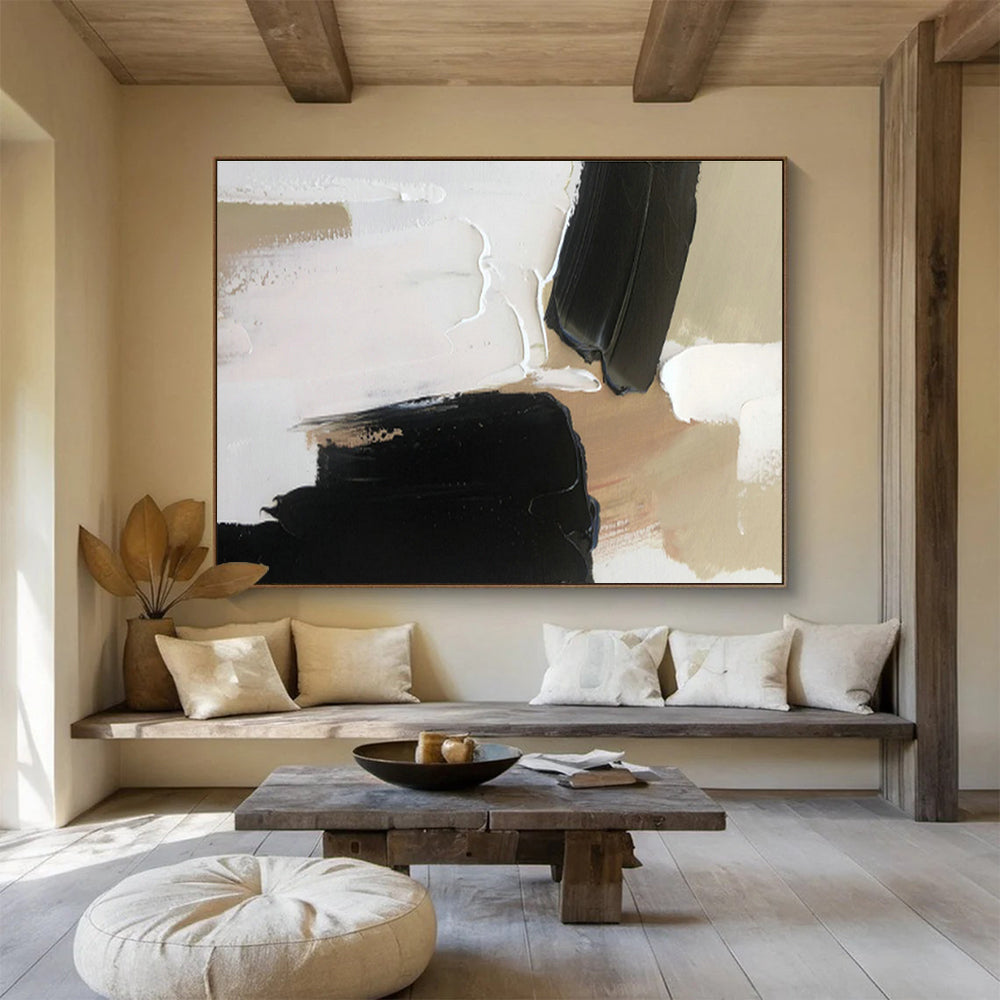 Grey - White - Gold Abstract Art for Studio Luxe Artistic Vibe DLZ2700