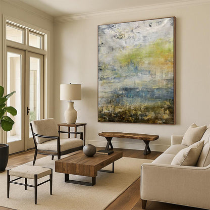 Colorful Misty Abstract Art for Living Room & Art Studio DLZ0551