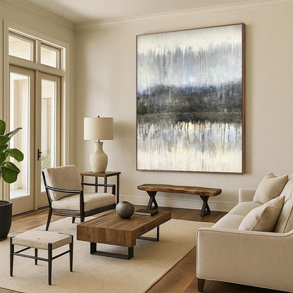 Misty Forest Reflection for Nature - Themed Spa & Rustic Cabin Living Room DLZ0883