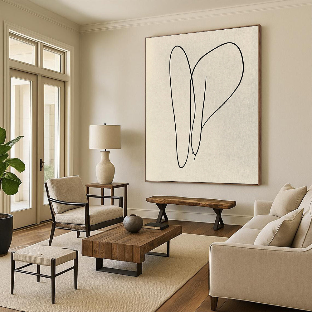 Minimalist Black Line for Contemporary Bedroom & Zen Office STSC1182