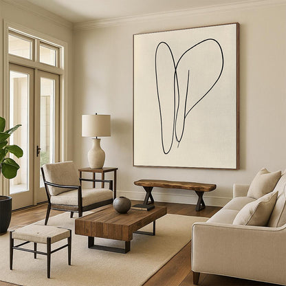 Minimalist Black Line for Contemporary Bedroom & Zen Office STSC1182