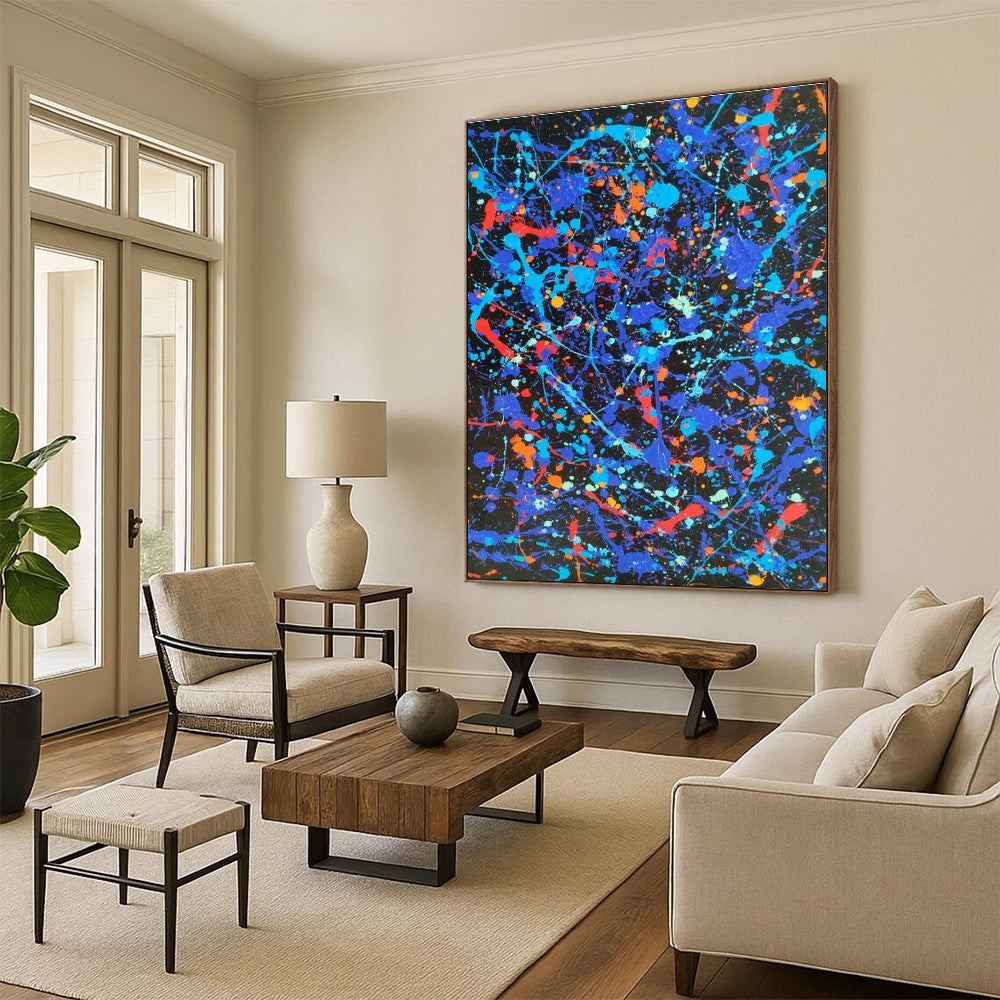 Colorful Splatter Abstract Art for Artistic Studio & Trendy Bar DLZ0763
