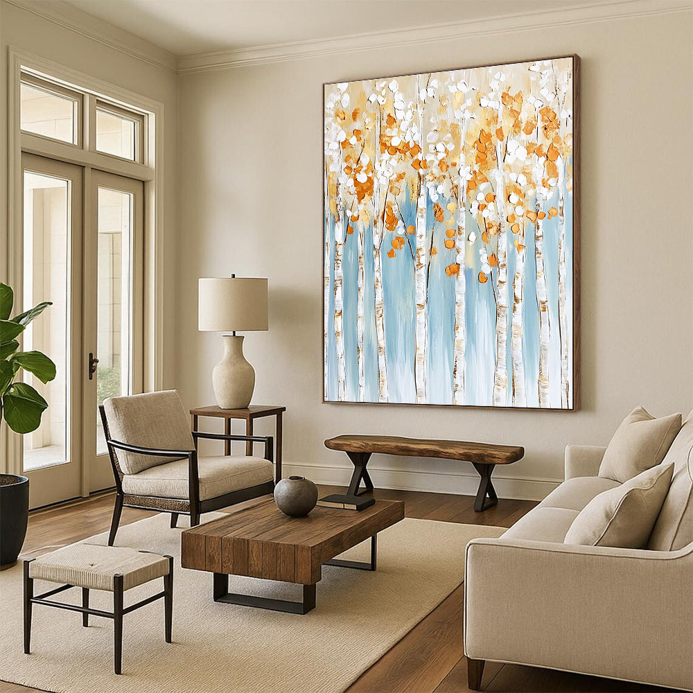 Textured Birch Grove for Rustic Home Decor & Art - Loving Library STSC302