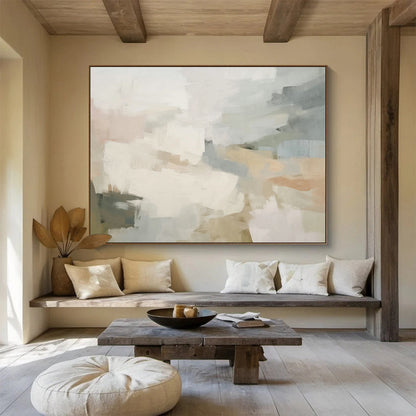 Light - Color Patchwork Abstract Art for Scandinavian - Style Nurseries DLZ2428