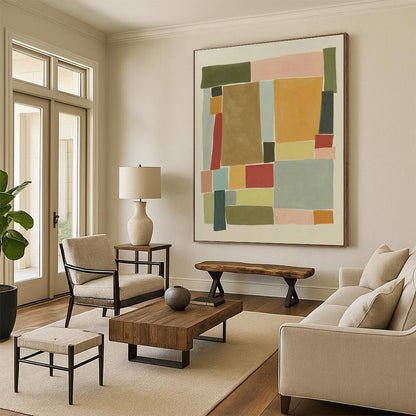Colorful Block Abstract Art for Living Room & Playroom DLZ0513