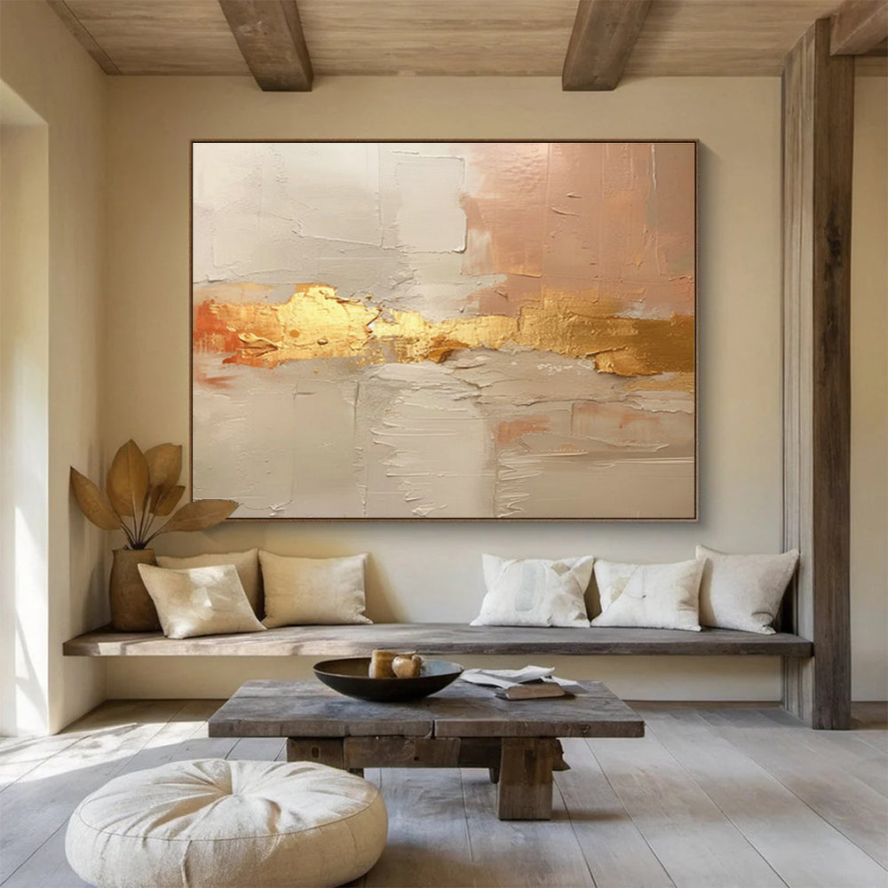 Pink - Gold Abstract for Glamorous Dressing Room DLZ3001