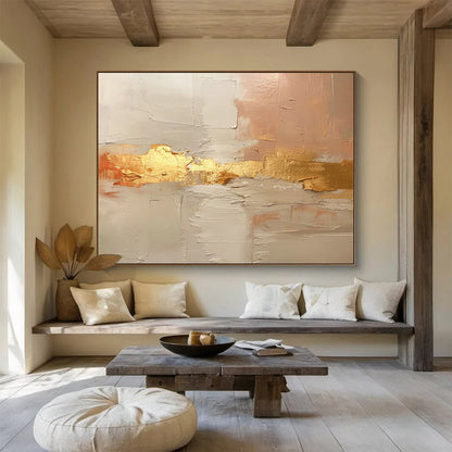 Pink - Gold Abstract for Glamorous Dressing Room DLZ3001
