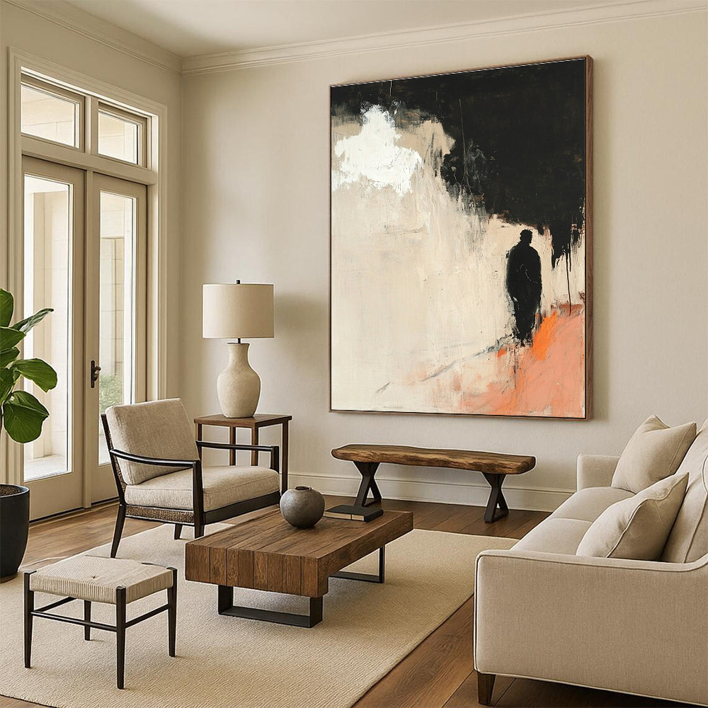 Silhouette in Abstract Landscape for Thoughtful Library & Art - Inspired Home STSC247