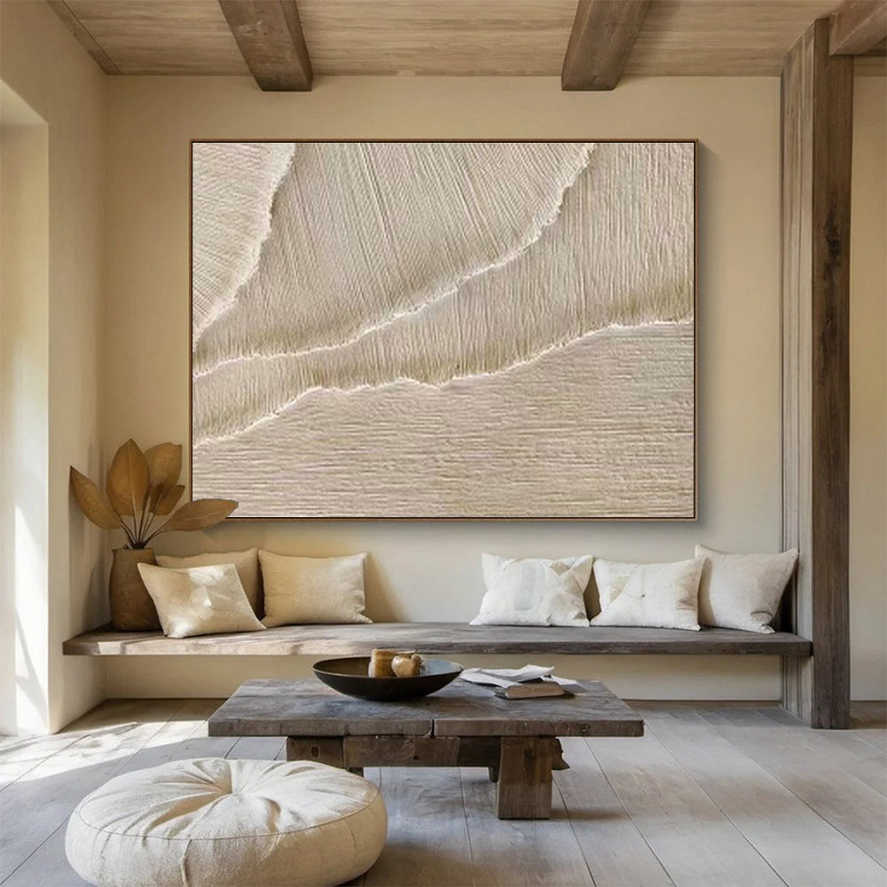 Beige Fabric - Texture Art for Cozy Reading Nooks DLZ2479