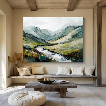 Serene Landscape Art for Mountain Lodge & Wellness Retreat SC596