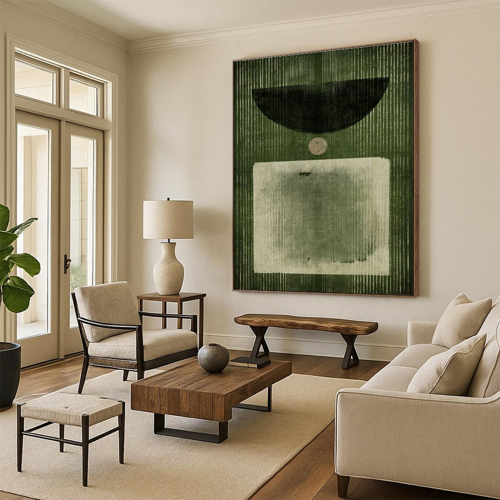 Geometric Green Art for Modern Gallery Wall & Creative Studio DLZ1385