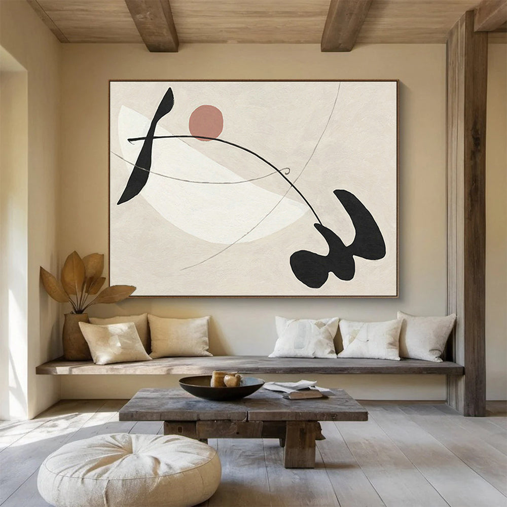 Minimalist Line & Shape Abstract Art for Modern Art Gallery Pop - Up Spaces DLZ3122