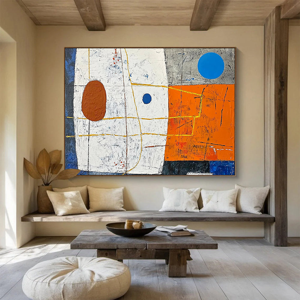 Abstract Shapes with Lines Art for Modern Studio & Art School SC376