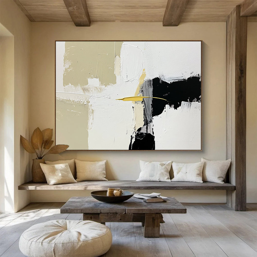 Abstract Neutral Palette Art for Minimalist Living Room & Modern Office Lounge SC206