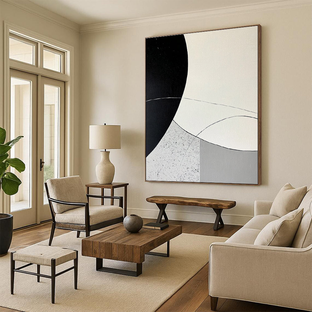 Monochrome Geometric Minimalism for Industrial - Chic Loft & Contemporary Art Space STSC436