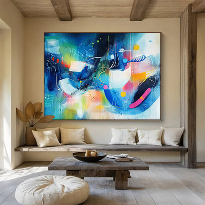 Colorful Dynamic Abstract Art for Art Bar & Creative Event Space SC216