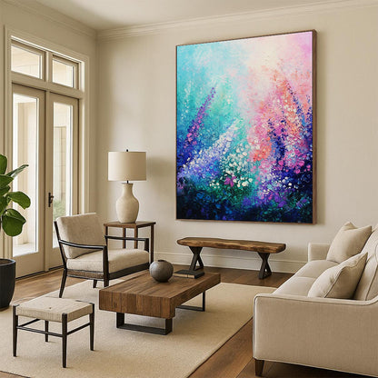Vivid Floral Abstract for Garden - Themed Café & Romantic Bedroom STSC847