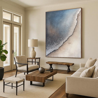 Textured Beach Scene for Coastal - Style Home & Relaxing Spa STSC256