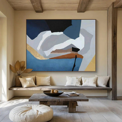 Geometric Abstract Art for Modern Apartment Hallways DLZ2557