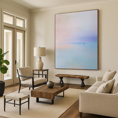 Serene Pastel Seascape for Meditation Room & Light - Filled Bedroom STSC346
