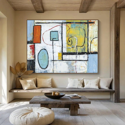 Abstract Geometric Composition Art for Creative Studio & Modern Office Lounge SC194