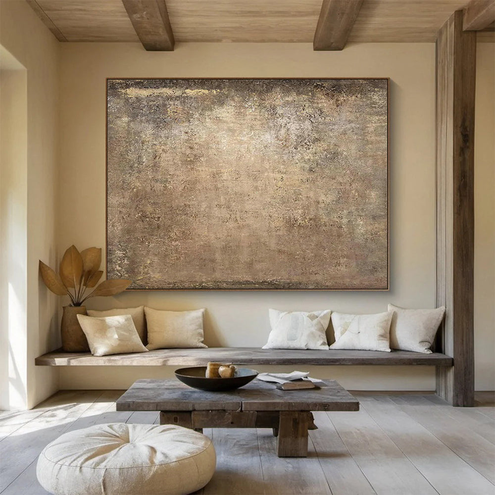 Brown - Tan Textured Abstract for Industrial - Style Café DLZ2983