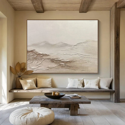 Beige Mountain Relief Art for Neutral - Toned Hallway DLZ2849