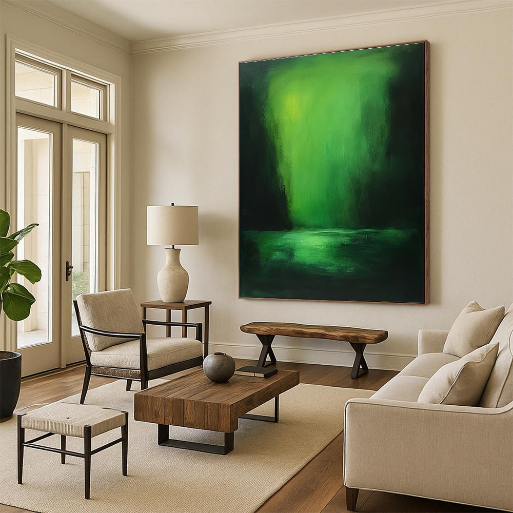Green Abstract Light for Modern Spa & Nature - Lover’s Bedroom STSC287