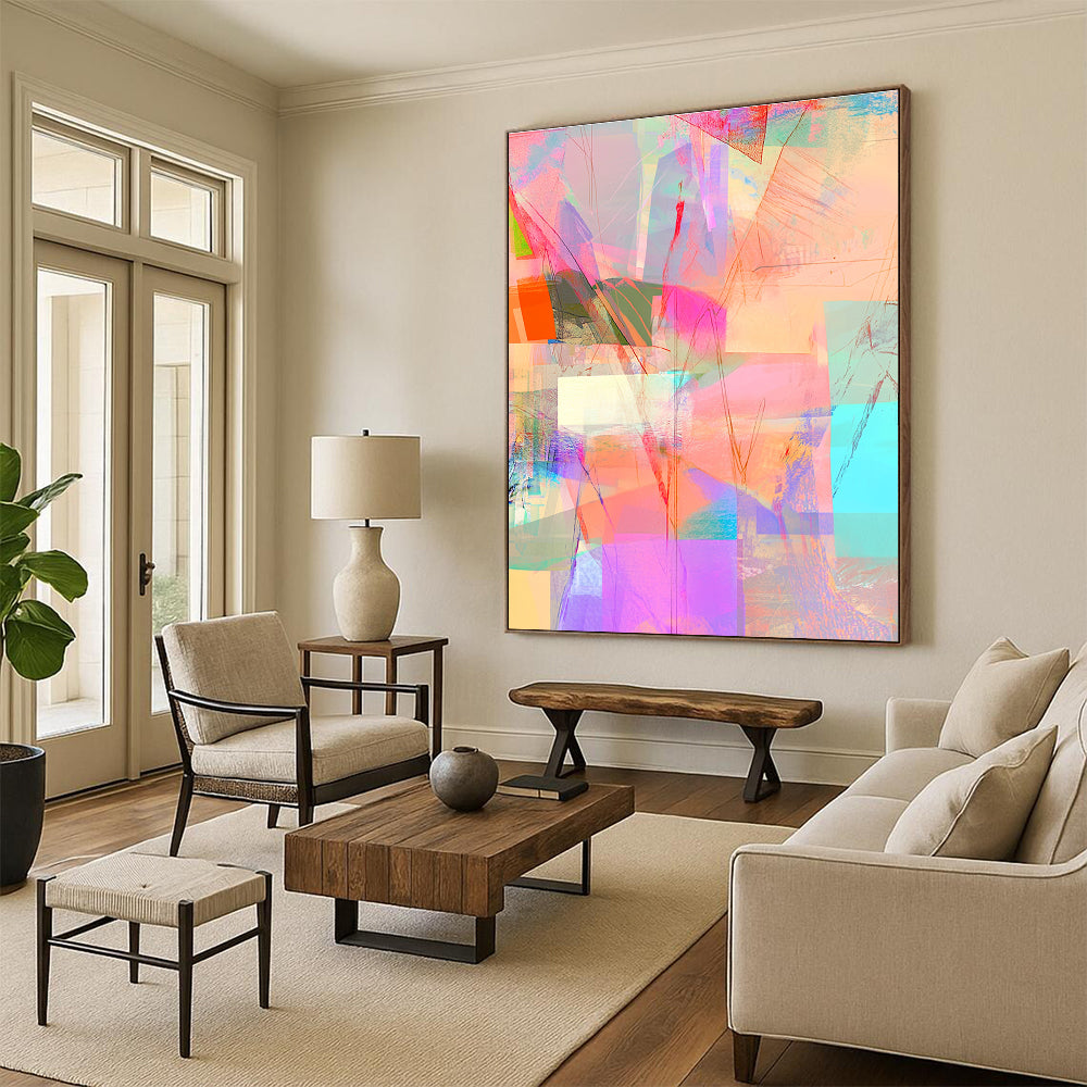 Colorful Abstract Collage for Creative Café & Vibrant Art Studio STSC543