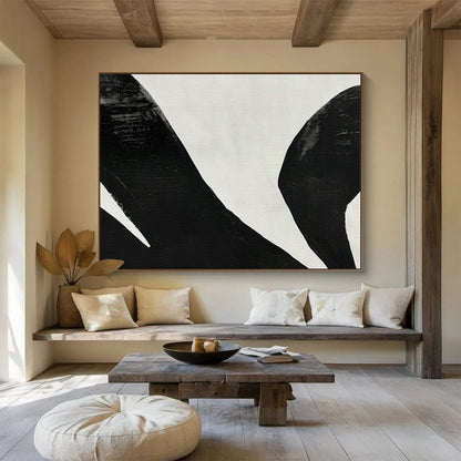 Black - White Abstract Art for Monochrome - Themed Studio Spaces DLZ2522