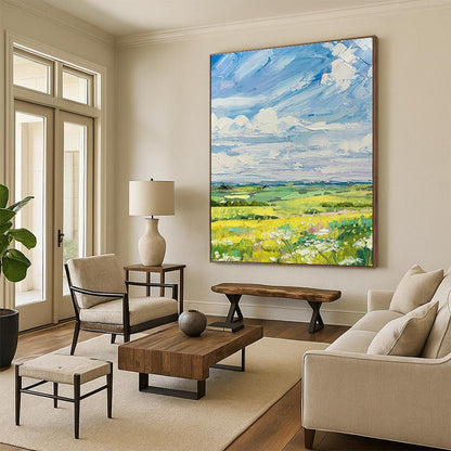 Pastoral Landscape Oil Painting for Country Inn & Nature Reserve Visitor Center DLZ1057