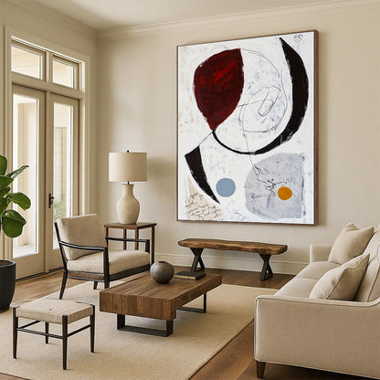 Circular Abstract with Text for Creative Writing Space & Conceptual Art Gallery STSC829