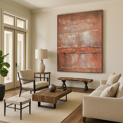 Brown - White Abstract Art for Living Room & Cottages DLZ0326