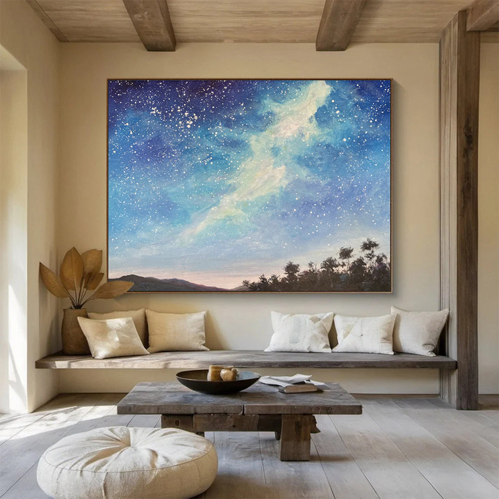 Galaxy Night View Oil Painting for Celestial - Themed Home Theaters DLZ2498